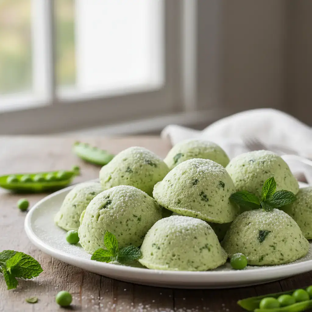 Green Pea and Mint treats