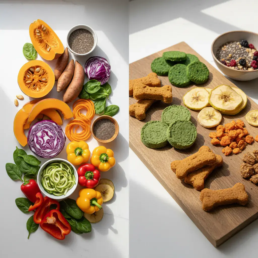Raw vegan ingredients collage