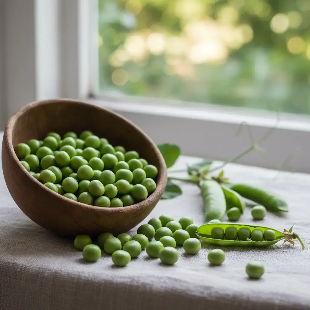 Fresh green peas